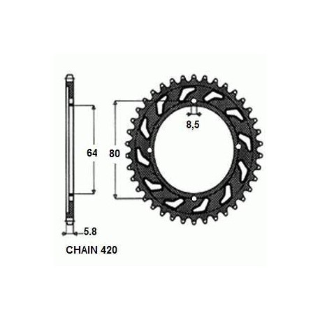 ZĘBATKA NAPĘDZANA SUNSTAR SUNR1-1117-48 (JTR832-48)