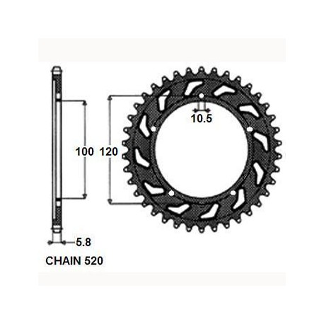 ZĘBATKA NAPĘDZANA SUNSTAR SUNR1-3430-48 (JTR703-48)