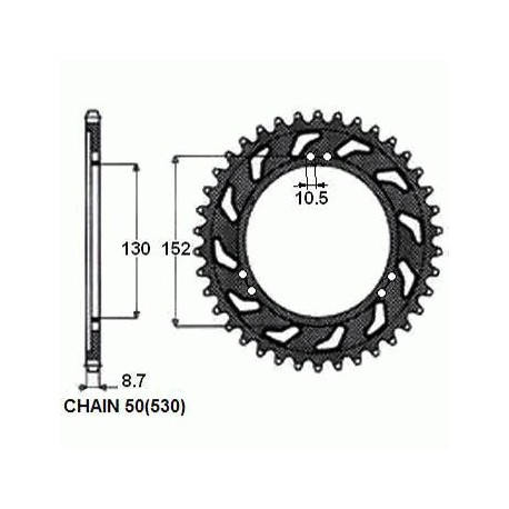 ZĘBATKA NAPĘDZANA SUNSTAR SUNR1-5617-46 (JTR729-46)