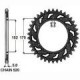 ZESTAW NAPĘDOWY YAMAHA YZ125 97-98 DID520VX2 ZŁOTY 112 SUNF345-13 SUNR1-3685-48