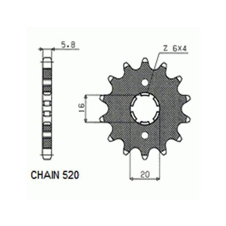 ZĘBATKA NAPĘDOWA SUNSTAR SUNF301-12 (JTF422.12)