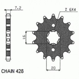 ZĘBATKA NAPĘDOWA SUNSTAR SUNF228-13 (JTF417.13)