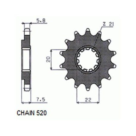 ZĘBATKA NAPĘDOWA SUNSTAR SUNF312-12 (JTF1323SC.12)