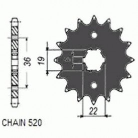 ZĘBATKA NAPĘDOWA SUNSTAR SUNF338-14 (JTF1352.14)