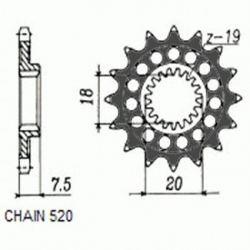 ZĘBATKA NAPĘDOWA SUNSTAR SUNF344-14 (JTF326.14)