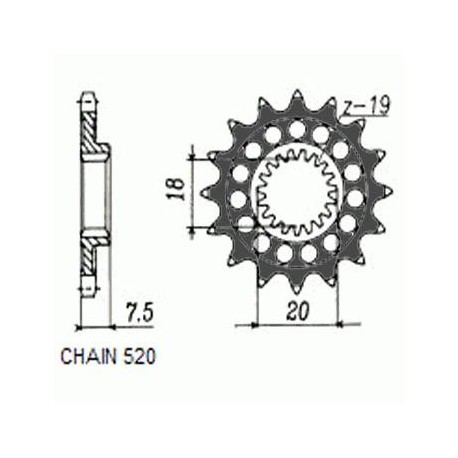 ZĘBATKA NAPĘDOWA SUNSTAR SUNF344-14 (JTF326.14)