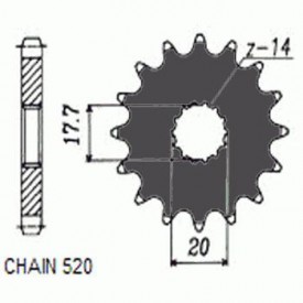 ZĘBATKA NAPĘDOWA SUNSTAR SUNF345-12 (JTF564.12)