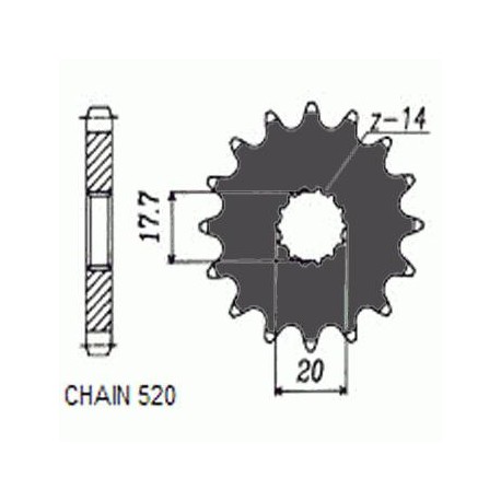 ZĘBATKA NAPĘDOWA SUNSTAR SUNF345-12 (JTF564.12)