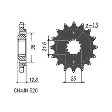 SUNSTAR ZĘBATKA NAPĘDOWA SUNF359-16