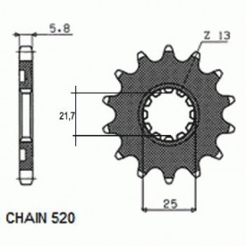 ZĘBATKA NAPĘDOWA SUNSTAR SUNF3A1-14 (JTF1565.14)