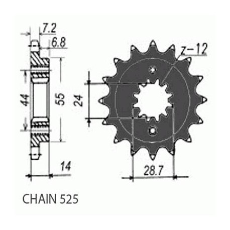 ZĘBATKA NAPĘDOWA SUNSTAR SUNF420-15 (JTF314.15)