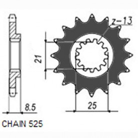 ZĘBATKA NAPĘDOWA SUNSTAR SUNF428-17 (JTF1537.17)