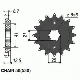 ZĘBATKA NAPĘDOWA SUNSTAR SUNF515-16 (JTF286.16)