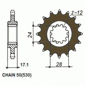 ZĘBATKA NAPĘDOWA SUNSTAR SUNF520-14 (JTF295.14)