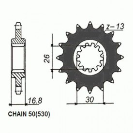 ZĘBATKA NAPĘDOWA SUNSTAR SUNF522-15 (JTF333.15)