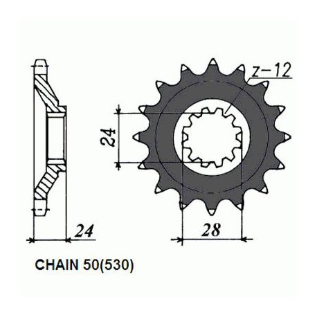 ZĘBATKA NAPĘDOWA SUNSTAR SUNF525-18 (JTF528.18)