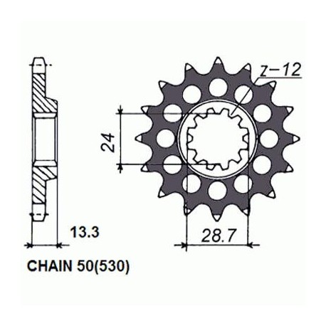 ZĘBATKA NAPĘDOWA SUNSTAR SUNF556-16 (JTF1529.16)