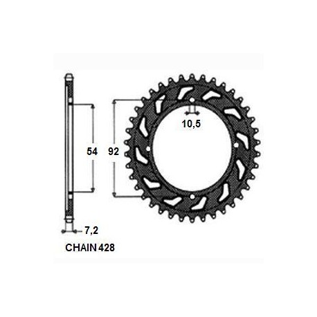 ZĘBATKA NAPĘDZANA SUNSTAR SUNR1-2046-45 (JTR835.45)