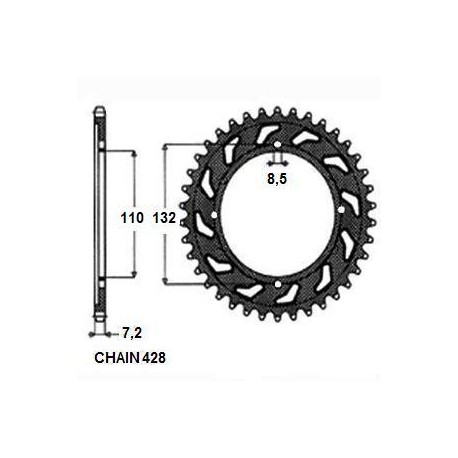 ZĘBATKA NAPĘDZANA SUNSTAR SUNR1-2481-49 (JTR895.49)