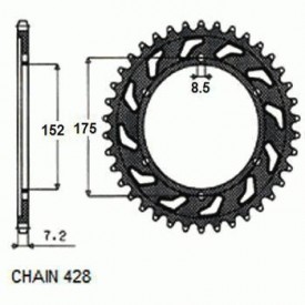 ZĘBATKA NAPĘDZANA SUNSTAR SUNR1-2682-52 (JTR839.52)