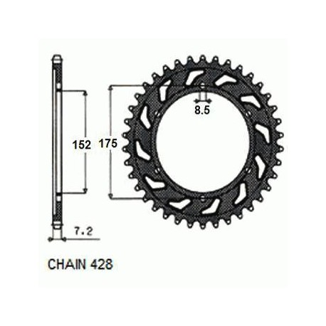 ZĘBATKA NAPĘDZANA SUNSTAR SUNR1-2682-52 (JTR839.52)