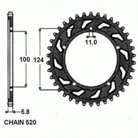 ZĘBATKA NAPĘDZANA SUNSTAR SUNR1-3437-39 (JTR746.39)