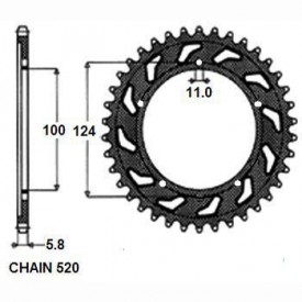 ZĘBATKA NAPĘDZANA SUNSTAR SUNR1-3437-46 (JTR746.46)