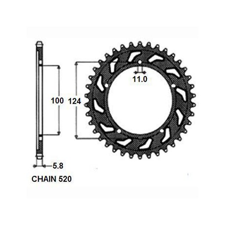 ZĘBATKA NAPĘDZANA SUNSTAR SUNR1-3437-46 (JTR746.46)