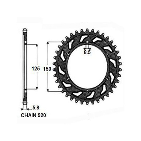 ZĘBATKA NAPĘDZANA SUNSTAR SUNR1-3547-40 (JTR897.40)