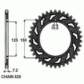 ZĘBATKA NAPĘDZANA SUNSTAR SUNR1-4553-44 (JTR899.44)