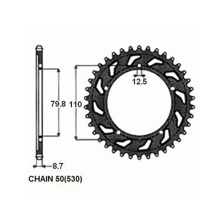 ZĘBATKA NAPĘDZANA SUNSTAR SUNR1-5334-46 (JTR1334.46)