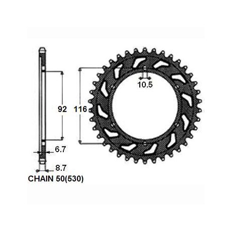 ZĘBATKA NAPĘDZANA SUNSTAR SUNR1-5405-43 (JTR1493.43)