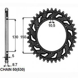 ZĘBATKA NAPĘDZANA SUNSTAR SUNR1-5598-38 (JTR859.38)