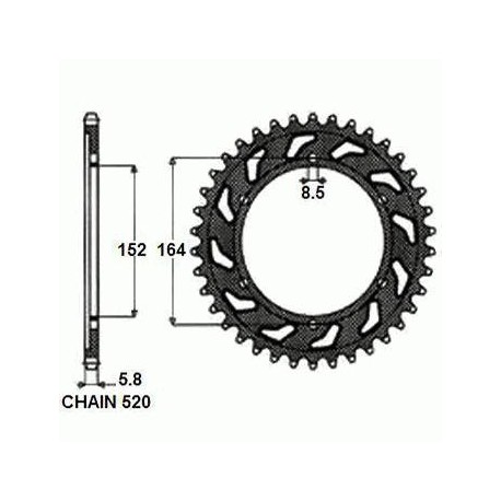 ZĘBATKA NAPĘDZANA SUNSTAR SUNR1-3679-46 (JTR853.46)