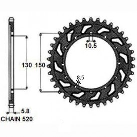 SUNSTAR ZĘBATKA NAPĘDZANA STALOWA SUNR1-3612-41