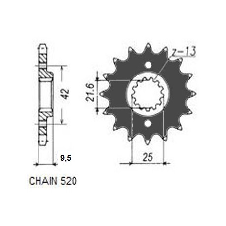 ZEBATKA NAPEDOWA SUNSTAR SUNF341-13