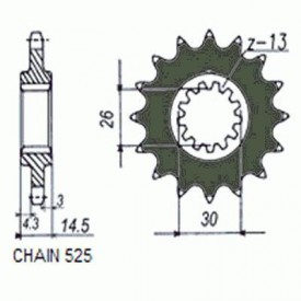 ZEBATKA NAPEDOWA SUNSTAR SUNF410-17