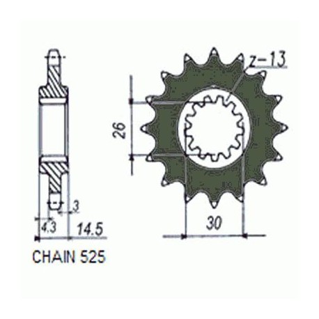 ZEBATKA NAPEDOWA SUNSTAR SUNF410-17